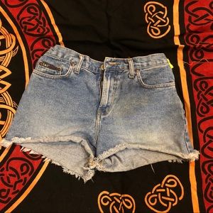 CUSTOM distressed denim shorts